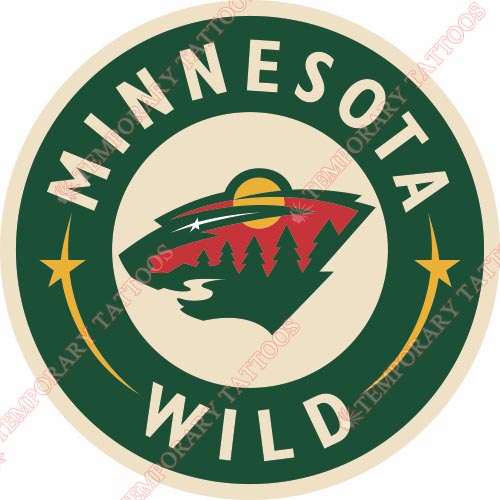 Minnesota Wild Customize Temporary Tattoos Stickers NO.194